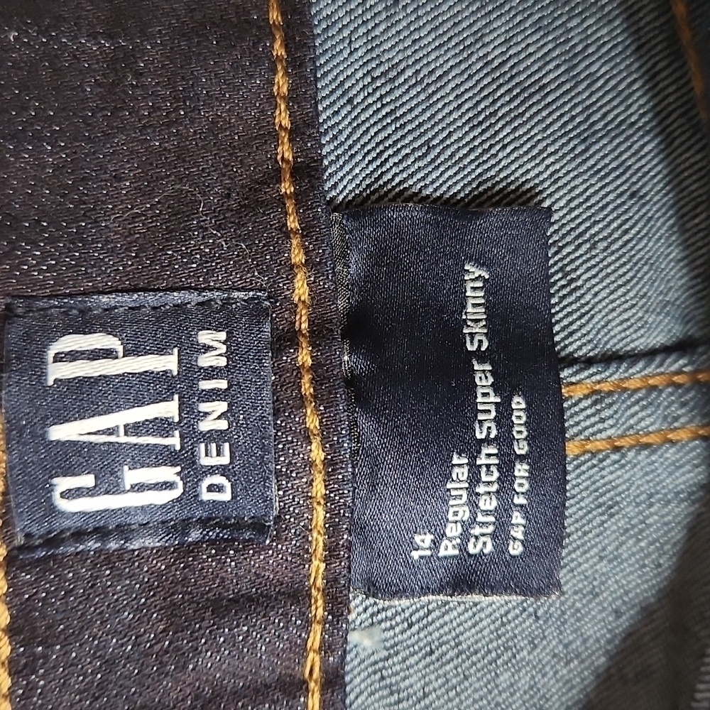 Gap Mid-rise Stretch Super Skinny Jeggings Size 14 Girls NWT - Picture 7 of 14